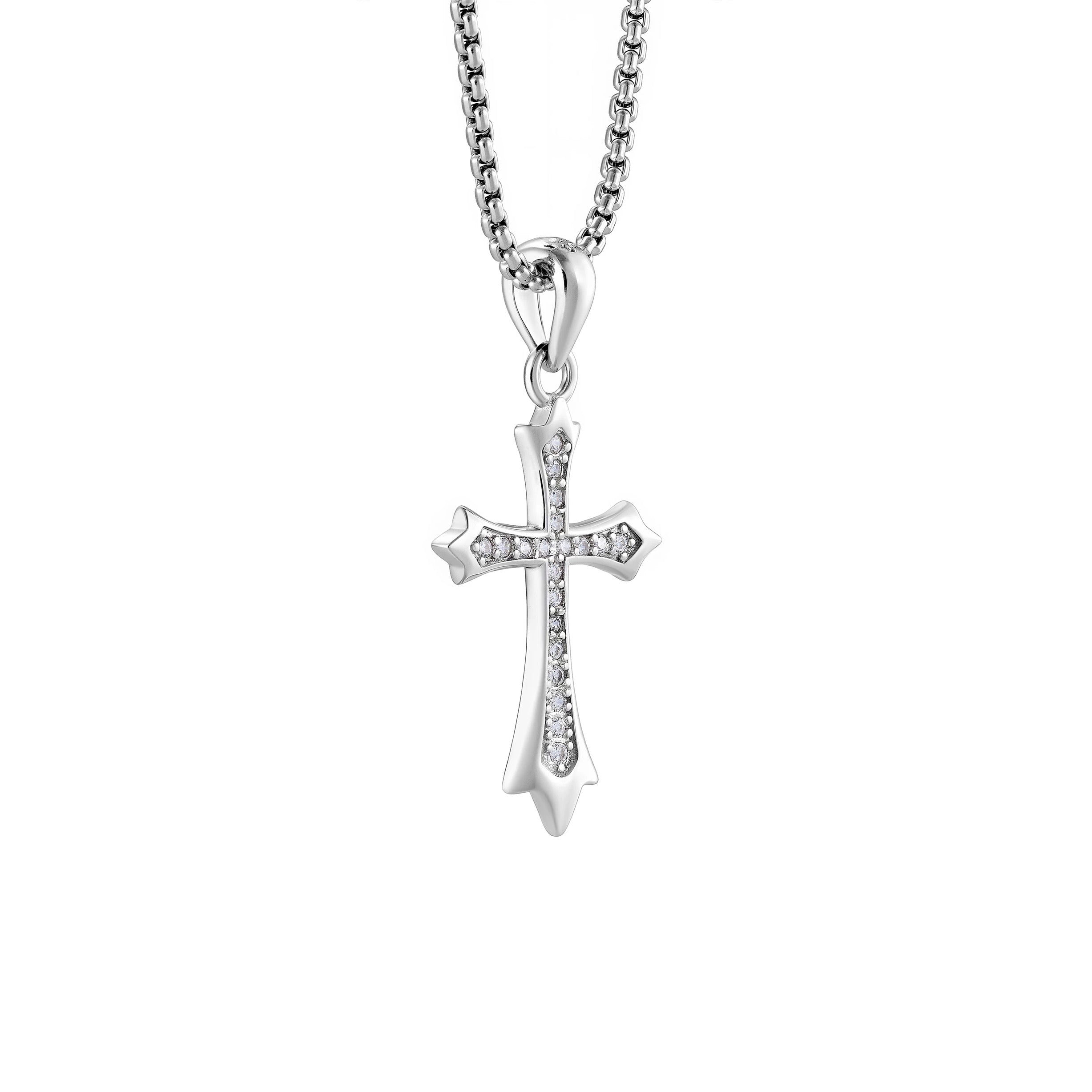 LUX OBSCURA – Collier Croix en Moissanite VVS1 et Argent 925