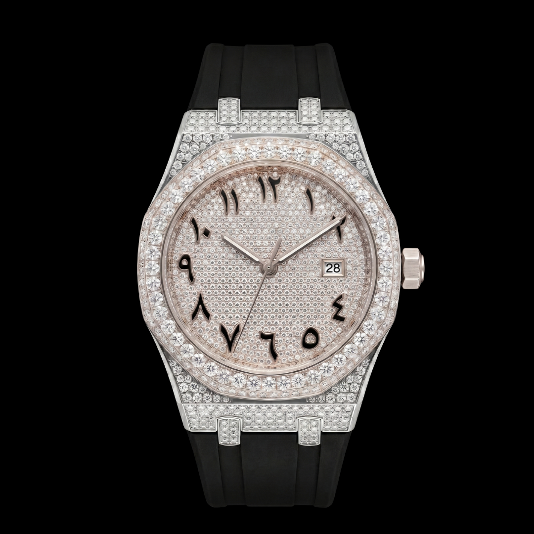 CRISTAL ARABICA - Montre Automatique Moissanite VVS1