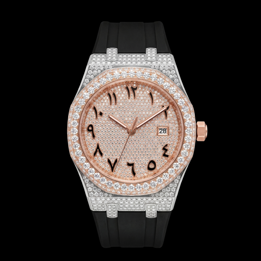 CRISTAL ARABICA - Montre Automatique Moissanite VVS1