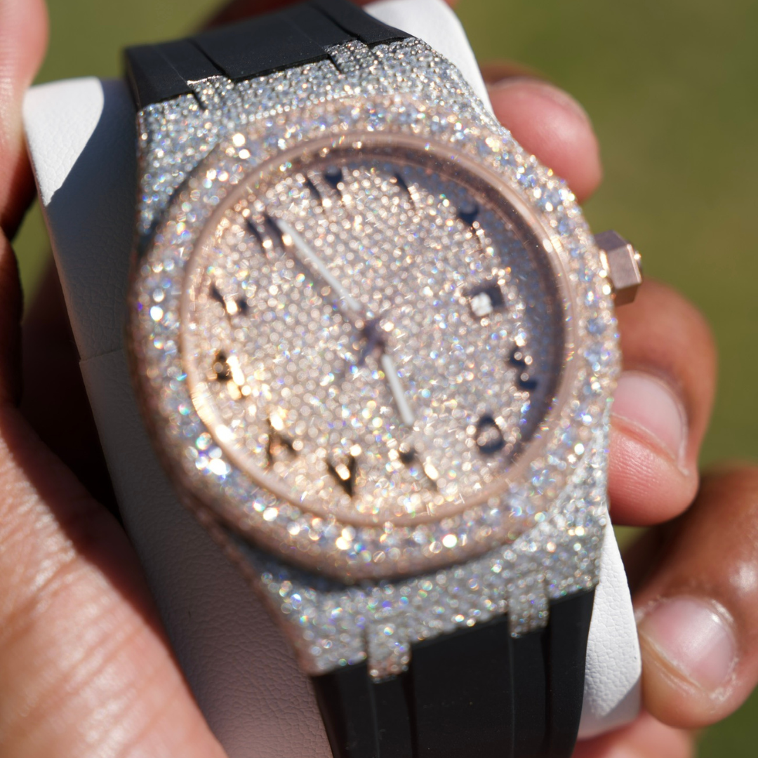 CRISTAL ARABICA - Montre Automatique Moissanite VVS1