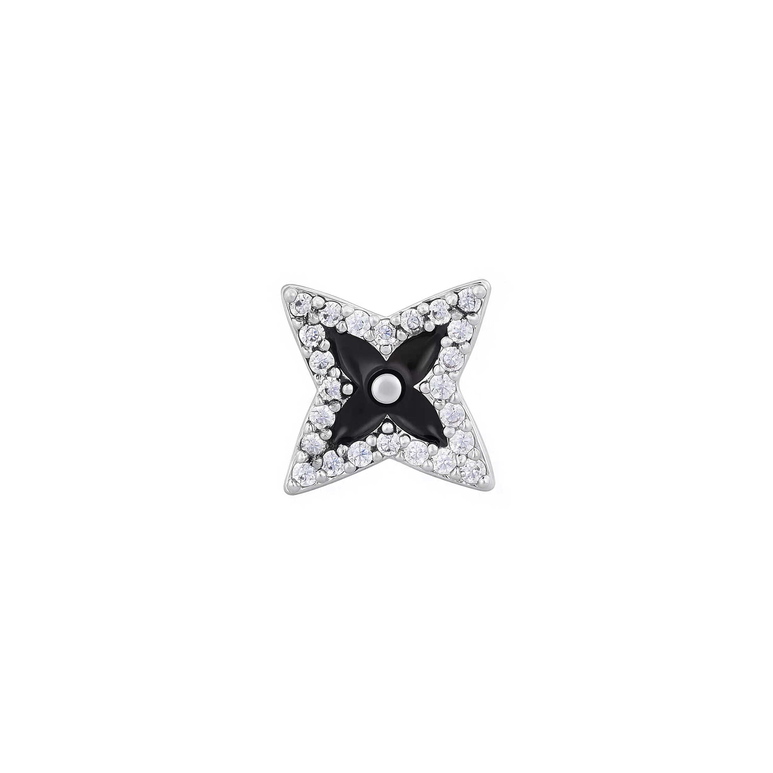 LOST STAR – Boucles d’oreilles Étoile 9 mm en Argent 925