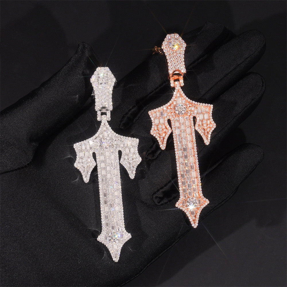 ZARLAS - Pendentif "T" Moissanite VVS1 - Argent 925