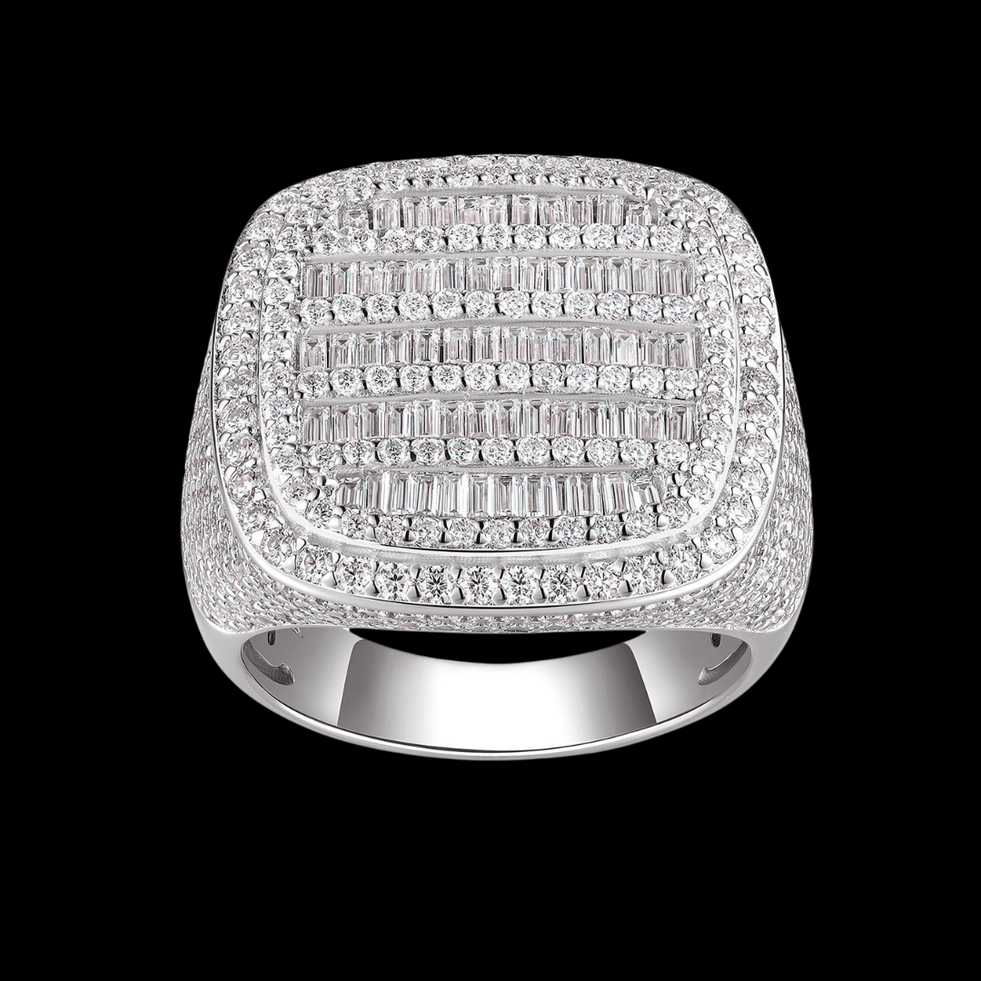 KARNO - Bague Carrée 22 mm Moissanite VVS1 - Argent 925