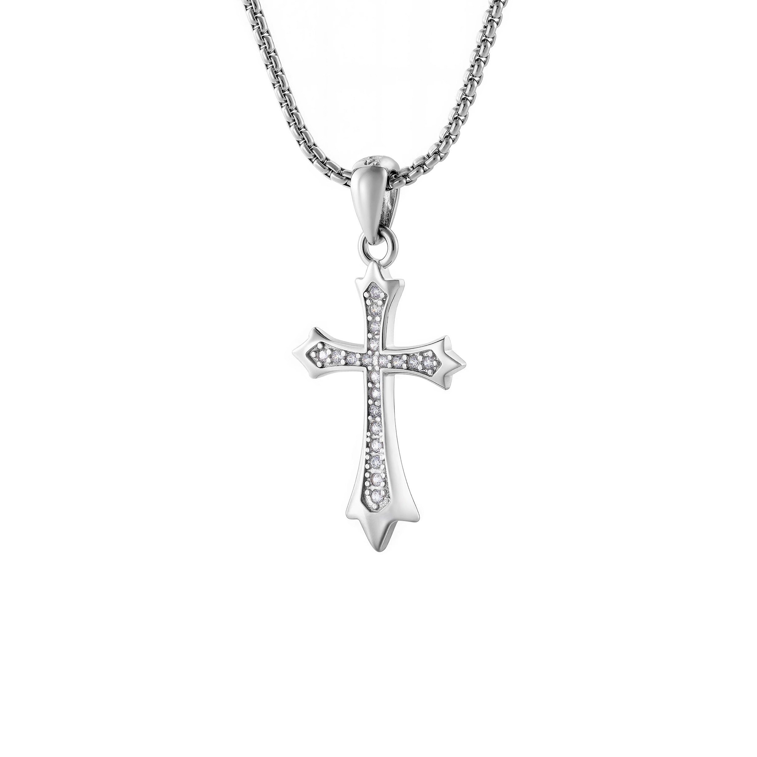 LUX OBSCURA – Collier Croix en Moissanite VVS1 et Argent 925