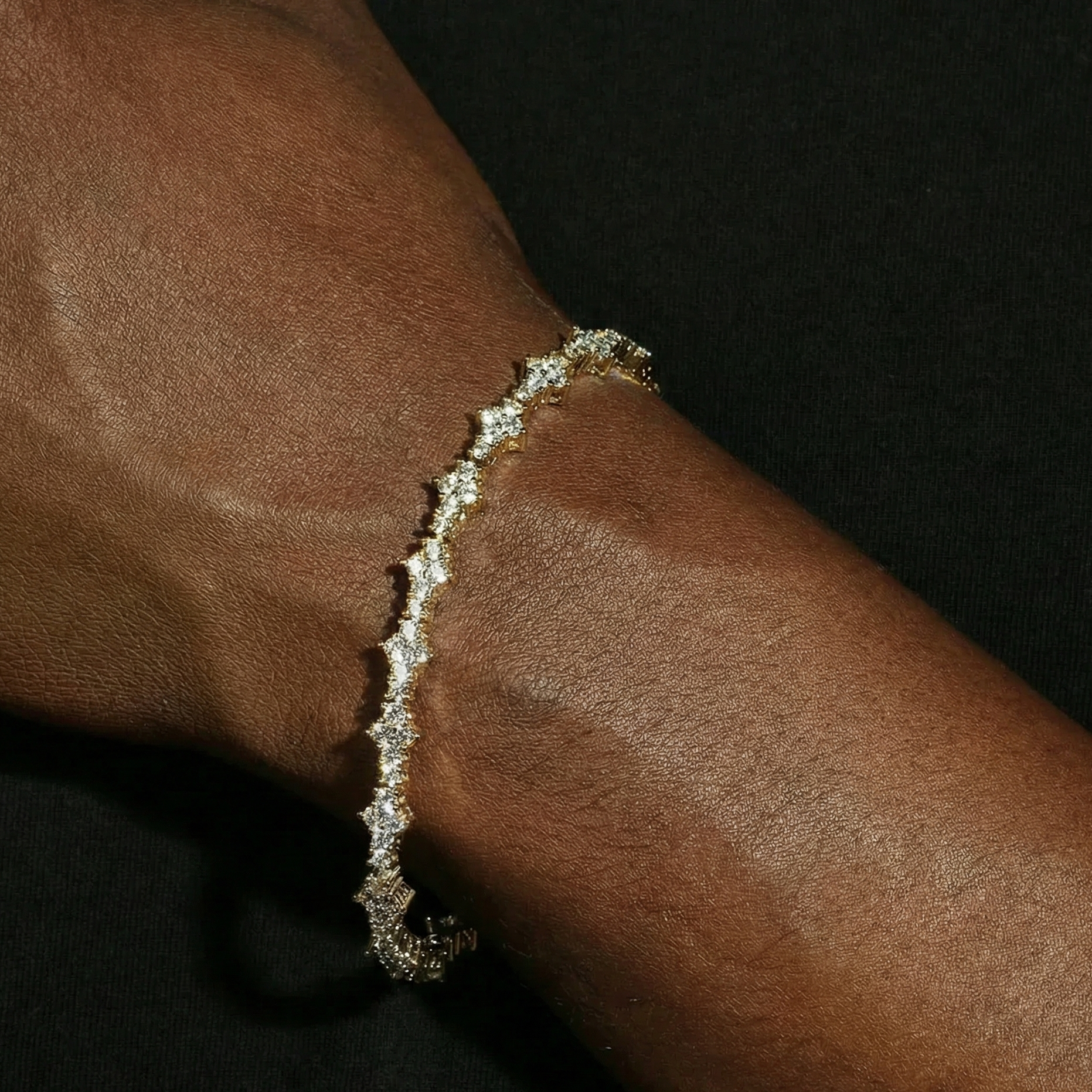 FRYSA - Bracelet de Tennis Rose Moissanite VVS1 - Argent 925