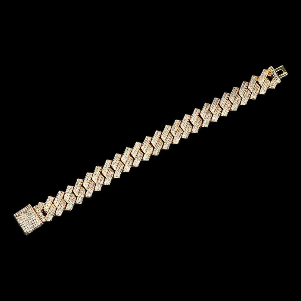 ALYA - Bracelet Cubain 14mm - Or - Maison Brillance