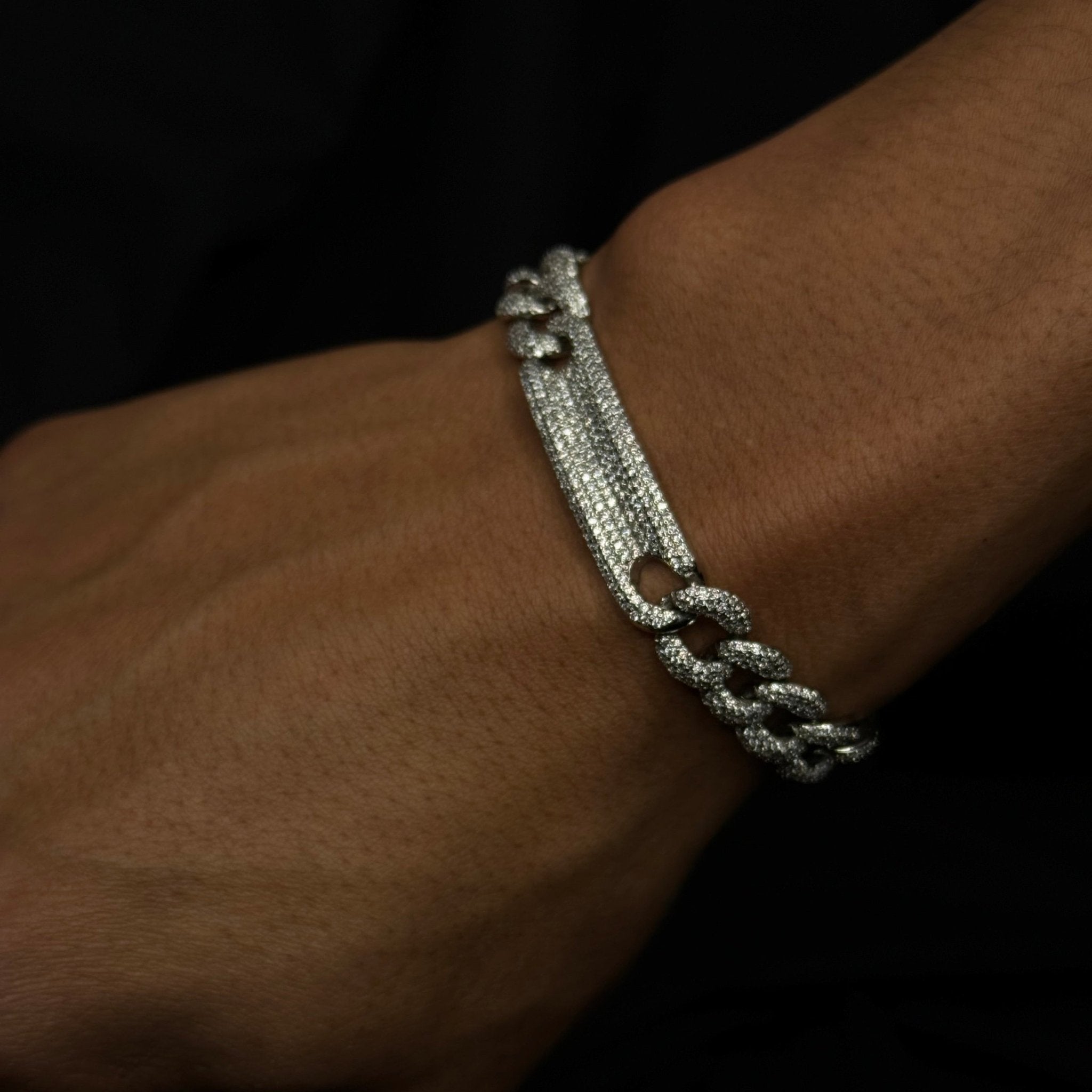 ALYCONE - Gourmette Cubaine - Or blanc - Maison Brillance