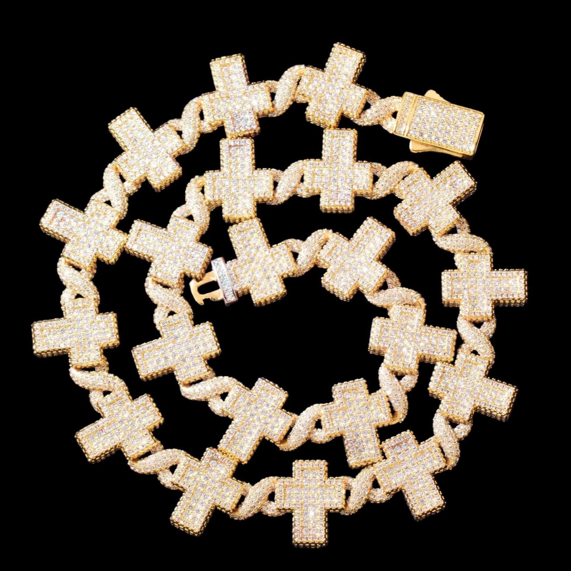 BOFOYX - Chaîne Torsadée avec Croix - Or - Maison Brillance