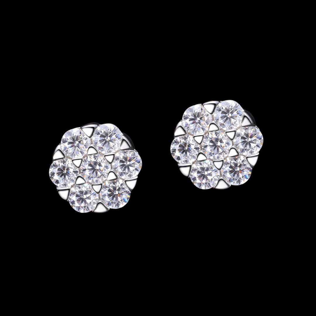 CAPELLA - Boucles d'oreilles Géométriques en Moissanite VVS1 - Argent 925 - Maison Brillance