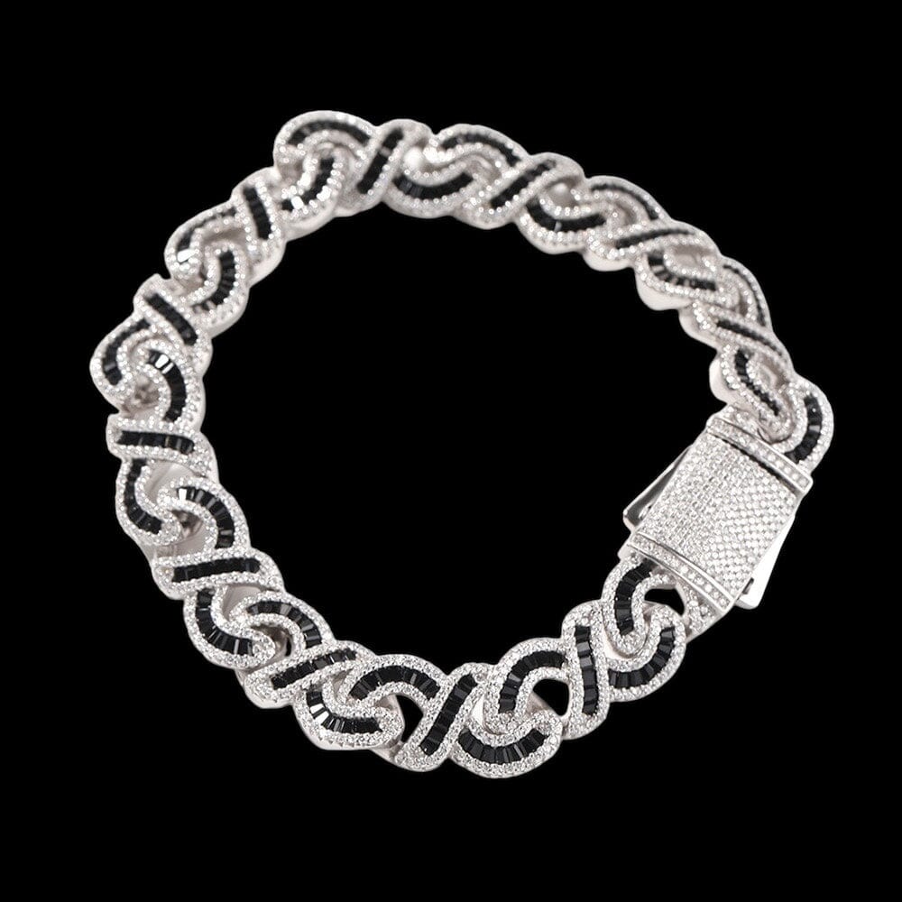 DORINY - Bracelet Cubain torsadée - Or blanc - Maison Brillance
