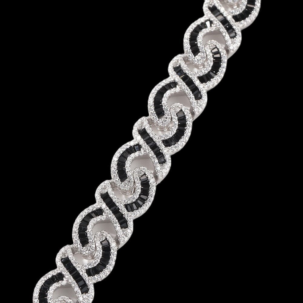 DORINY - Bracelet Cubain torsadée - Or blanc - Maison Brillance