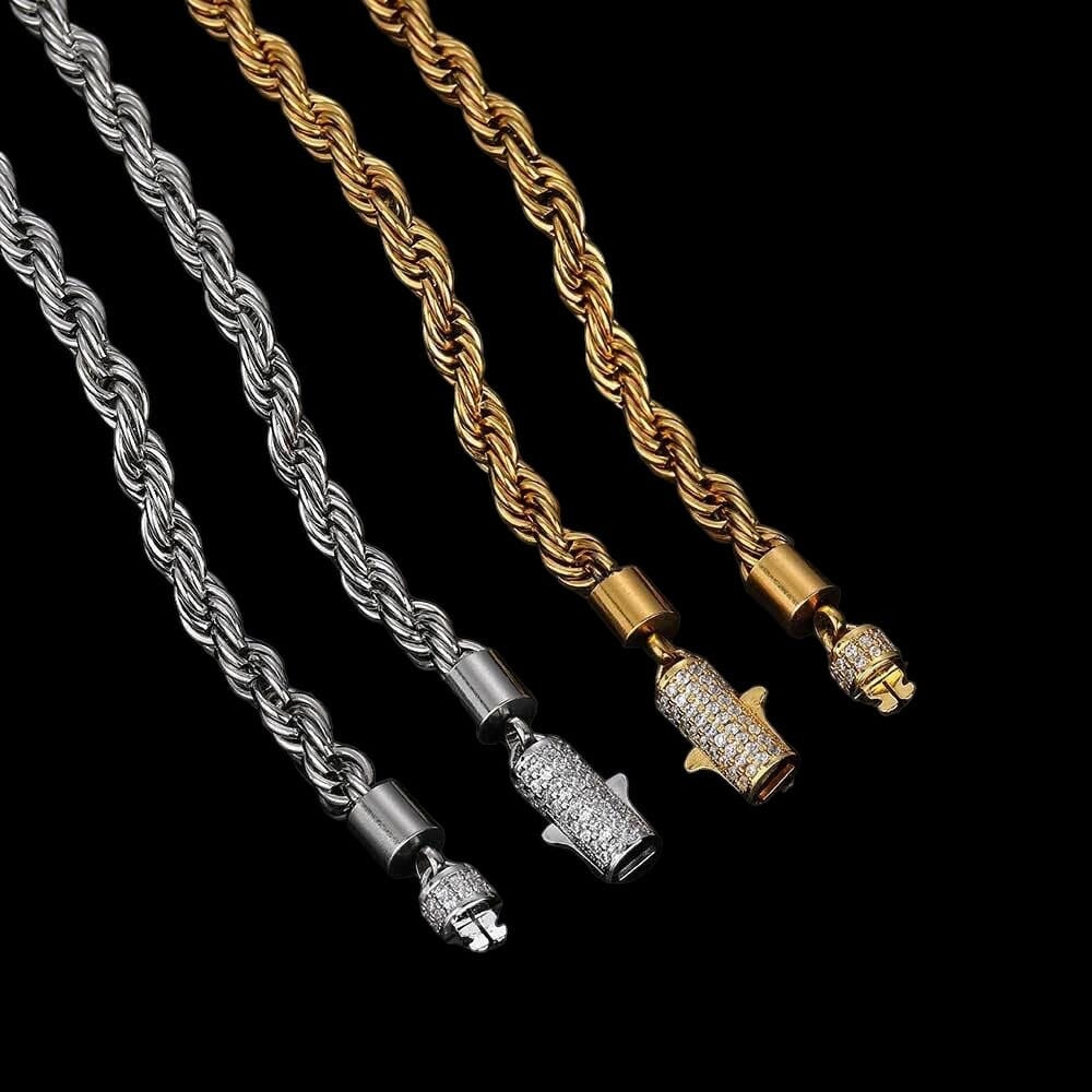 FALIS - Chaîne Torsadée 6mm - Acier inoxydable - Maison Brillance