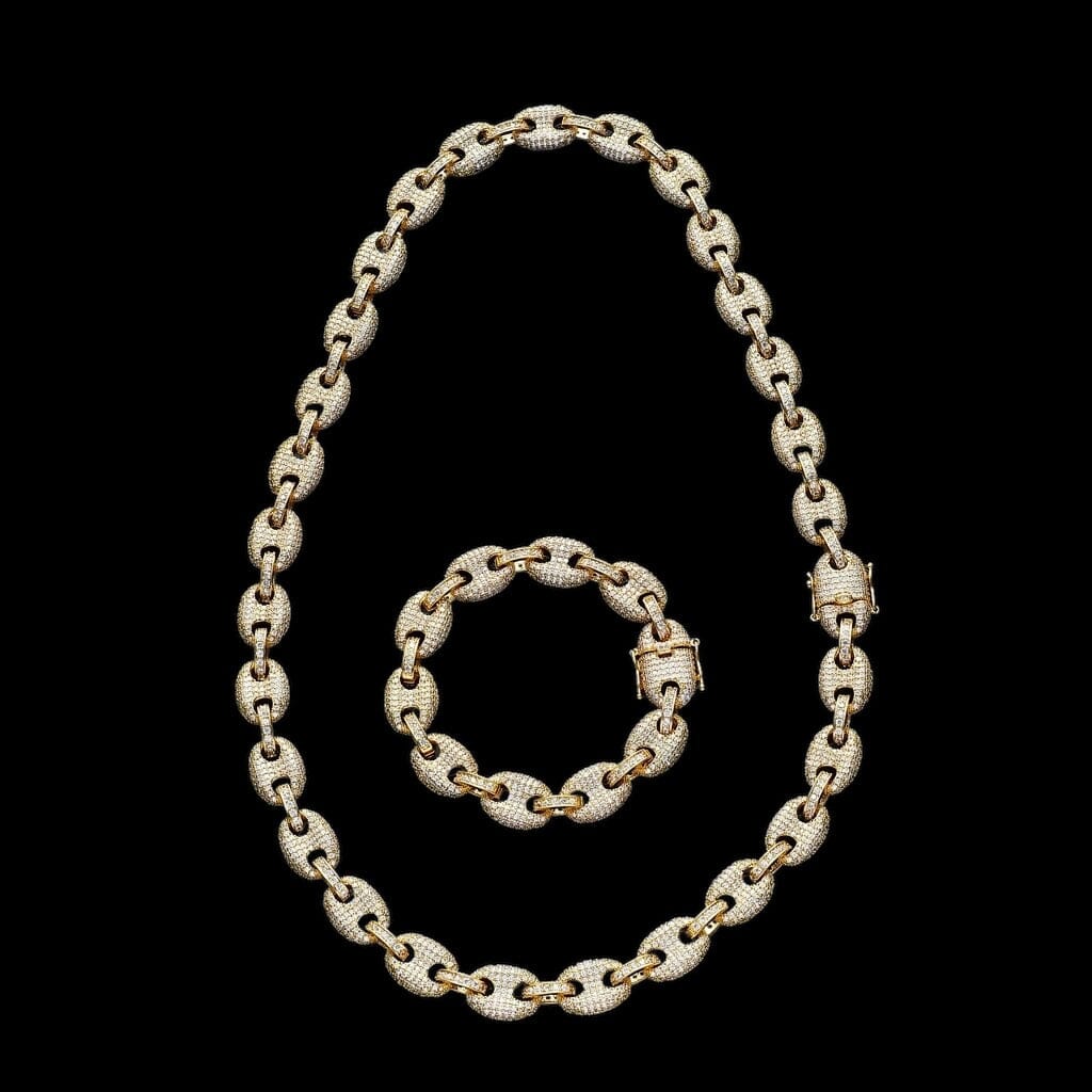 GAFLIS - Chaîne Graine de Café 12mm - Or - Maison Brillance