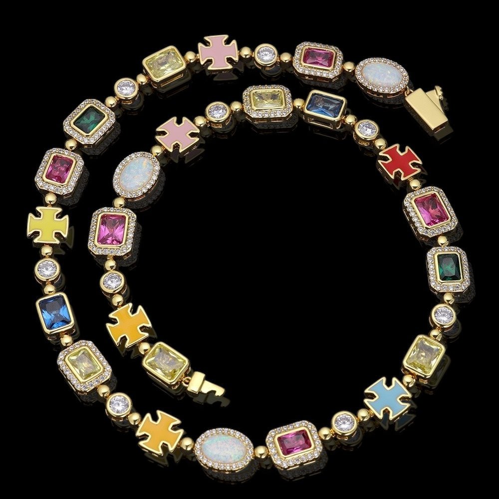 HOROS - Collier coloré 10mm - Or Jaune - Maison Brillance