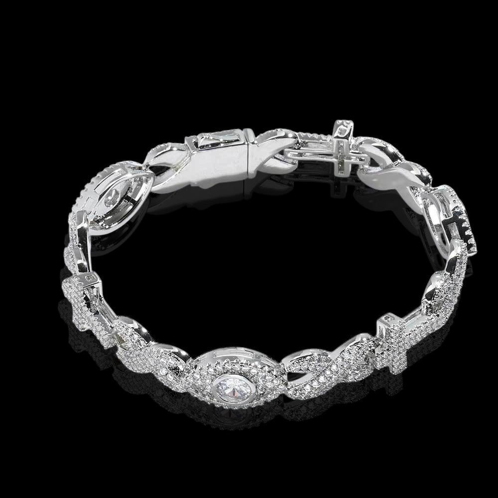 JURUX - Bracelet Oeil 10 mm - Or blanc - Maison Brillance