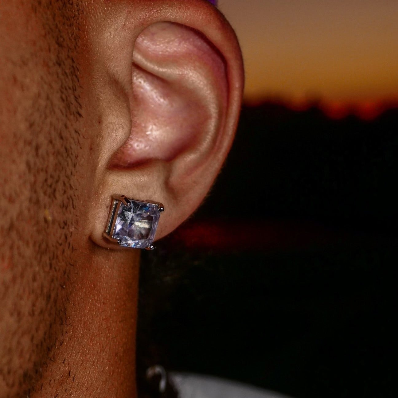 KEZIAS - Boucles d'Oreilles Carrés - Or blanc - Maison Brillance