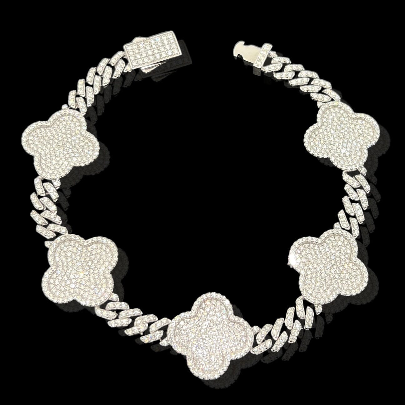 PARUS - Bracelet Trèfe Cubain - Moissanite VVS1 Argent 925 - Maison Brillance