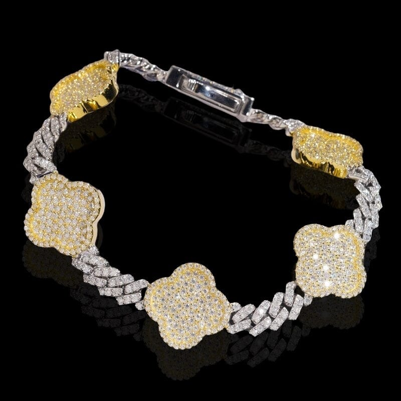 PARUS - Bracelet Trèfe Cubain - Moissanite VVS1 Argent 925 - Maison Brillance