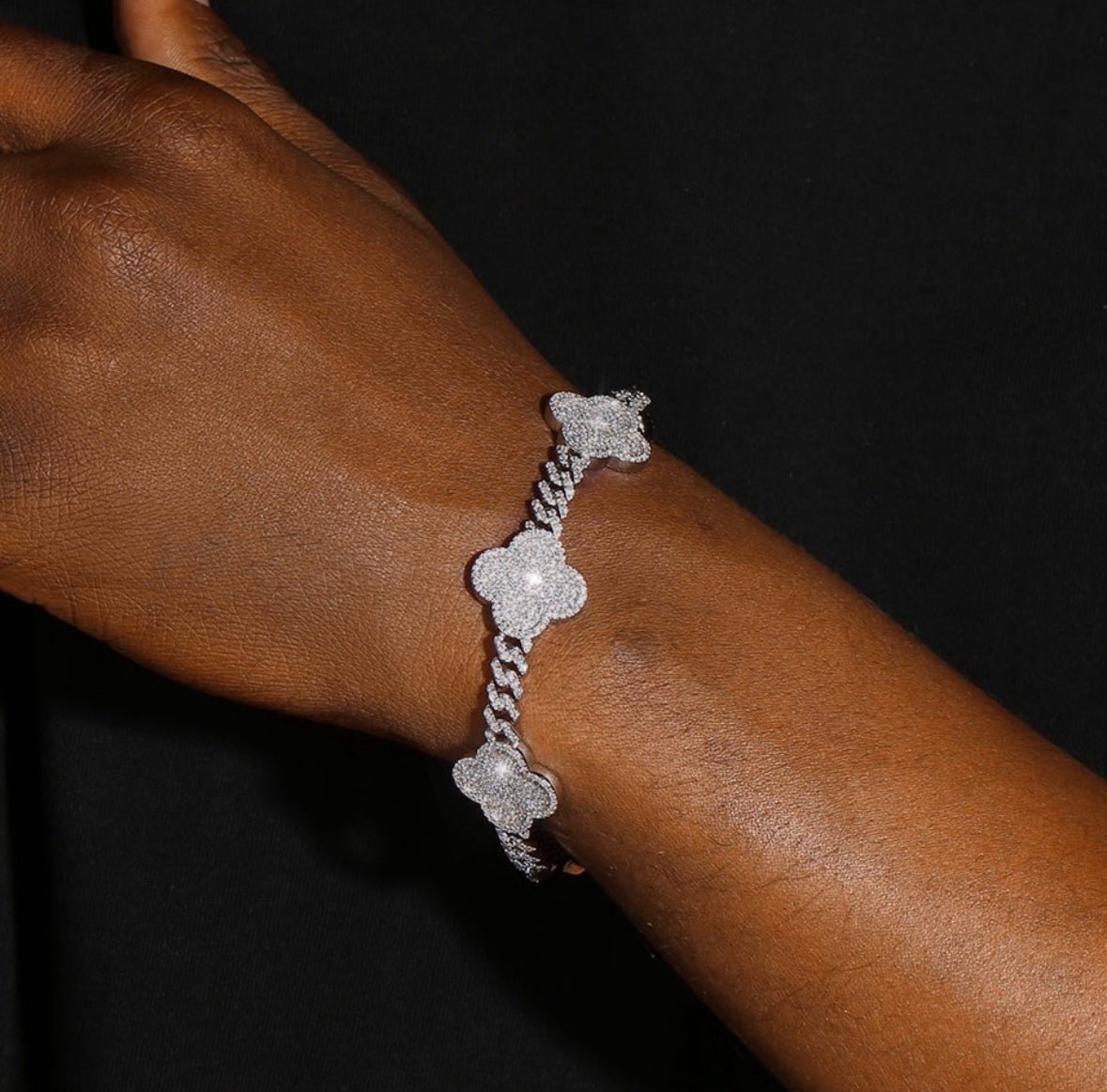 PARUS - Bracelet Trèfe Cubain - Moissanite VVS1 Argent 925 - Maison Brillance