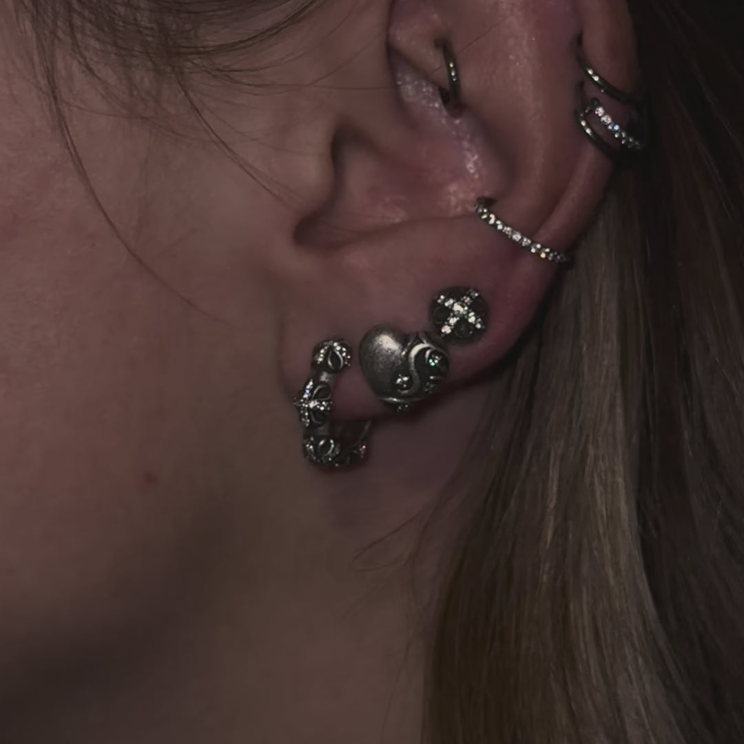 Load video: LYS ETERNAL – Boucles d’oreilles Anneaux 12 mm en Argent 925 Vieilli