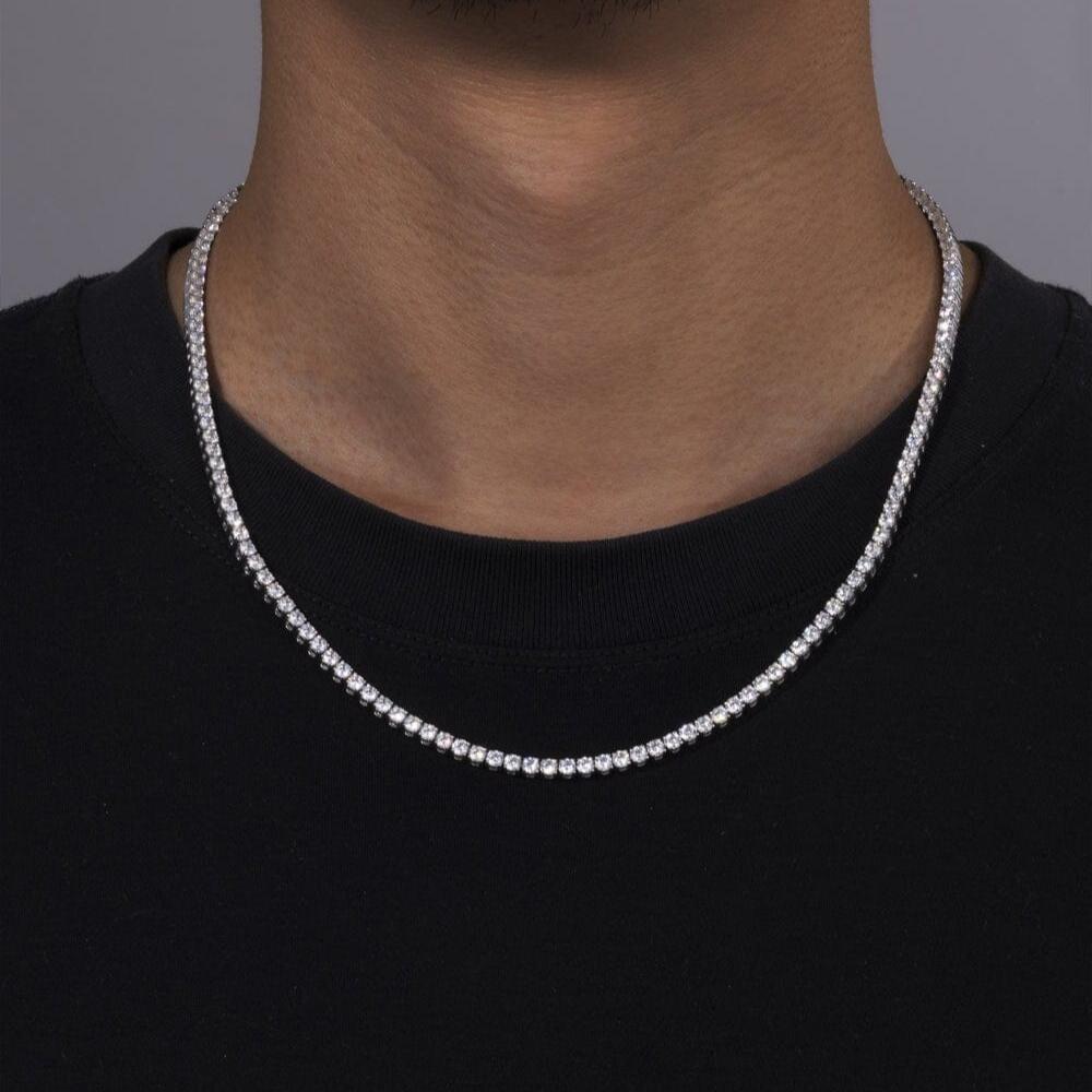 PROCYON - Chaîne de Tennis 2 à 5 mm - Moissanite VVS1 Argent 925 - Maison Brillance