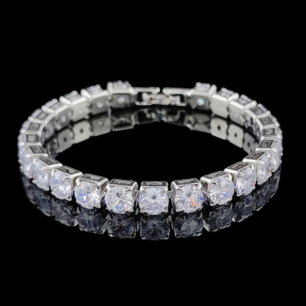 RIGEL - Bracelet de Tennis 6mm - Or blanc - Maison Brillance