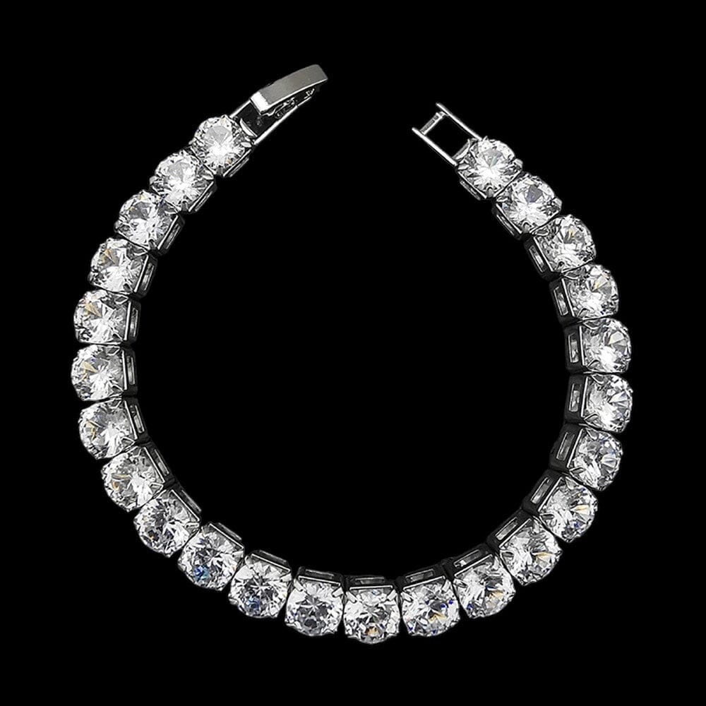 DROXY - Chaîne + Bracelet de Tennis 3 à 5mm - Or Blanc