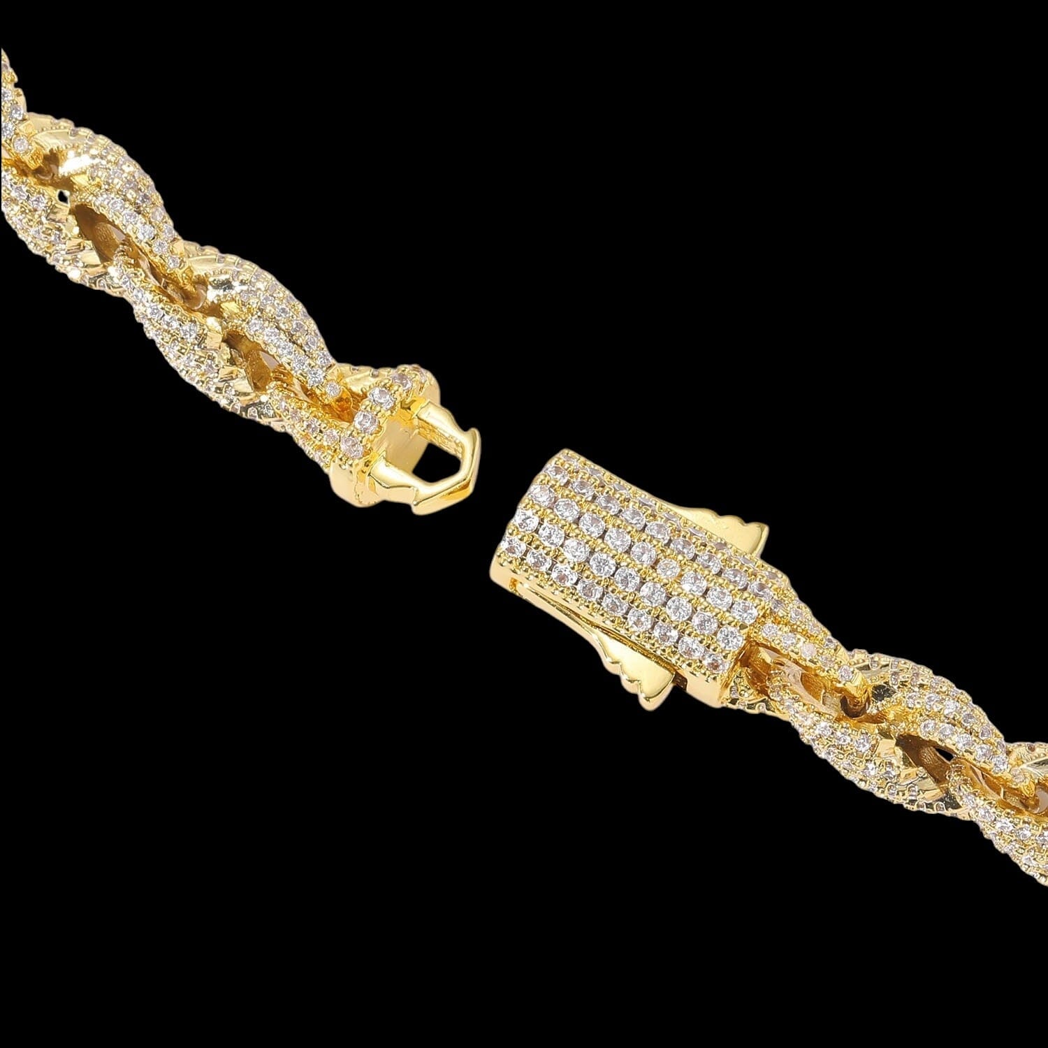 ROPIS - Bracelet Torsadée 8mm - Or blanc - Maison Brillance