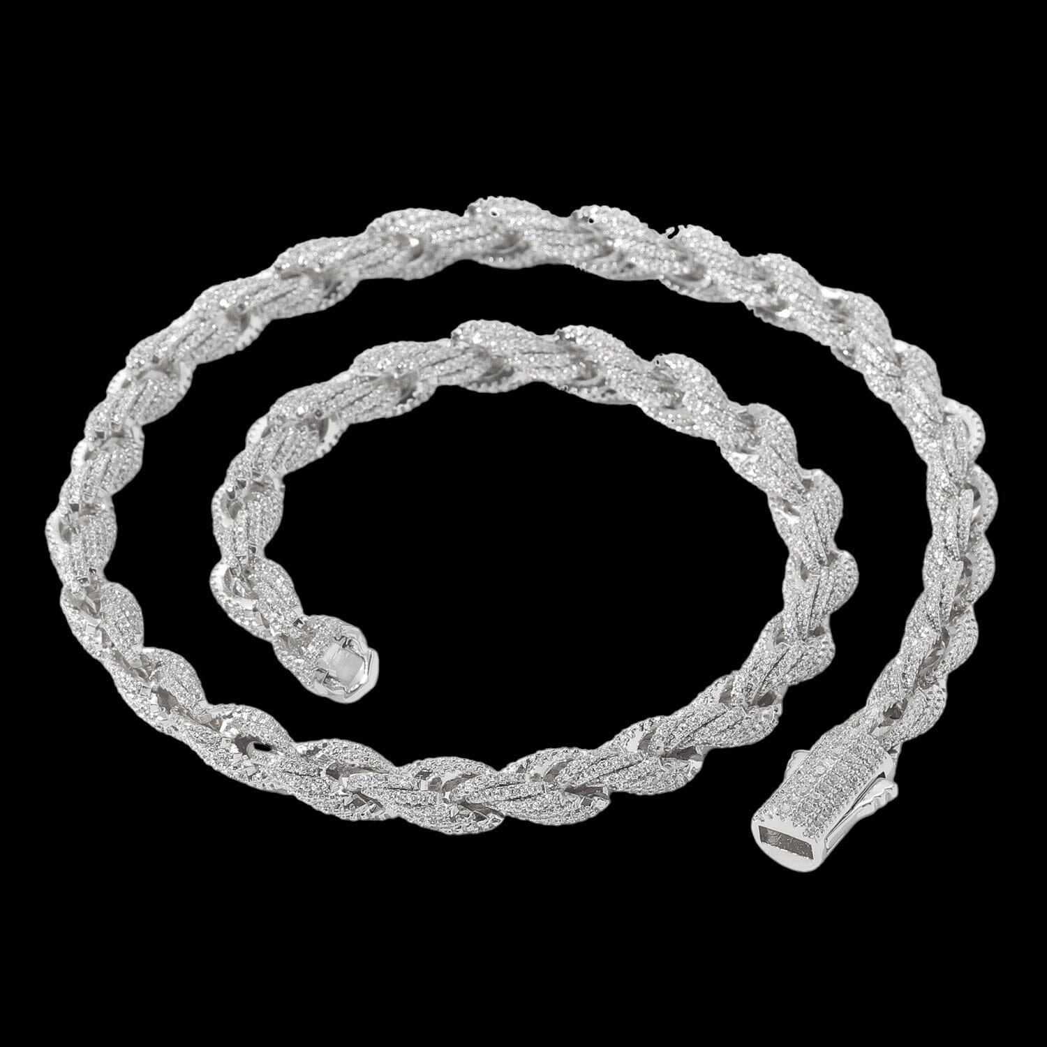 ROPIS - Bracelet Torsadée 8mm - Or blanc - Maison Brillance
