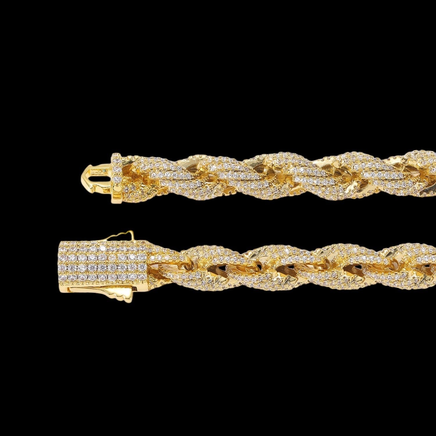 ROPIS - Bracelet Torsadée 8mm - Or blanc - Maison Brillance