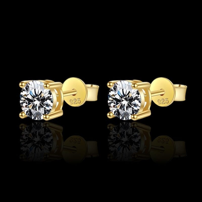 SIRIUS - Puces d'Oreilles - Moissanite VVS1 Argent 925 - Maison Brillance