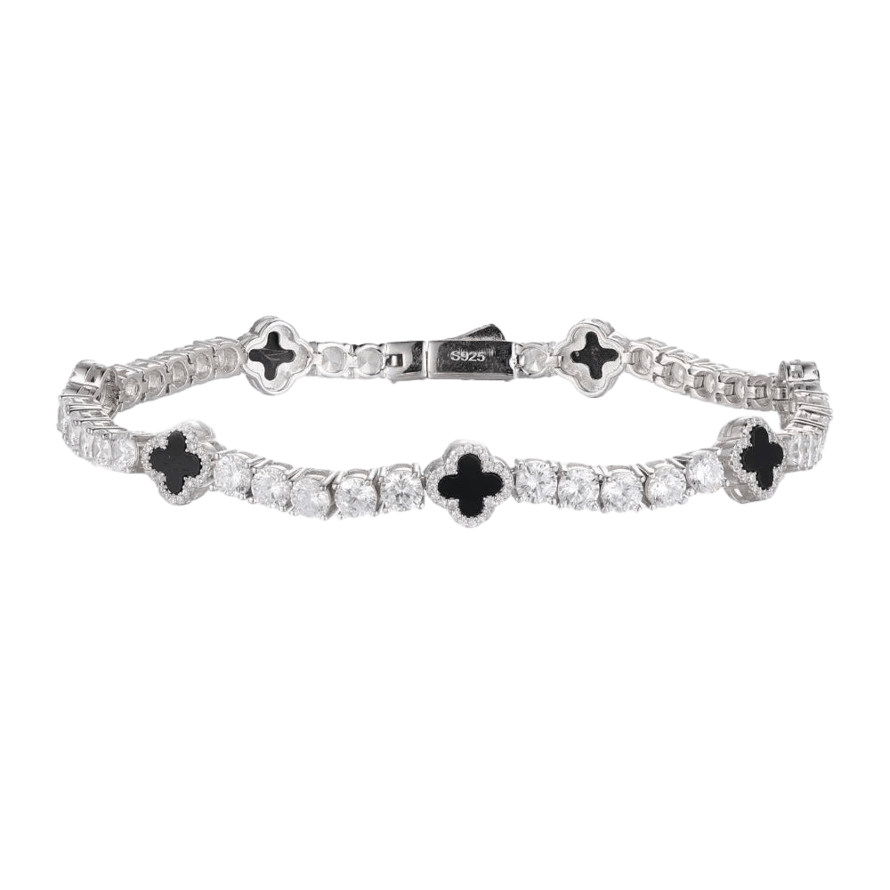 STARY - Chaîne + Bracelet de Tennis étoile 4mm - Or