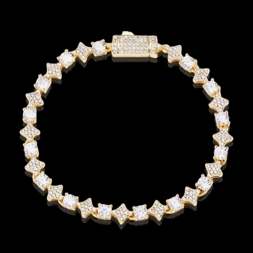 STURLYS - Bracelet Étoile 6mm - Or Jaune - Maison Brillance