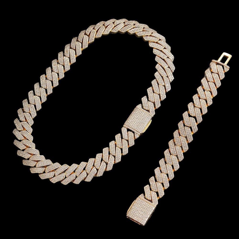 TYLAS - Chaîne Cubaine 2cm - Or - Maison Brillance