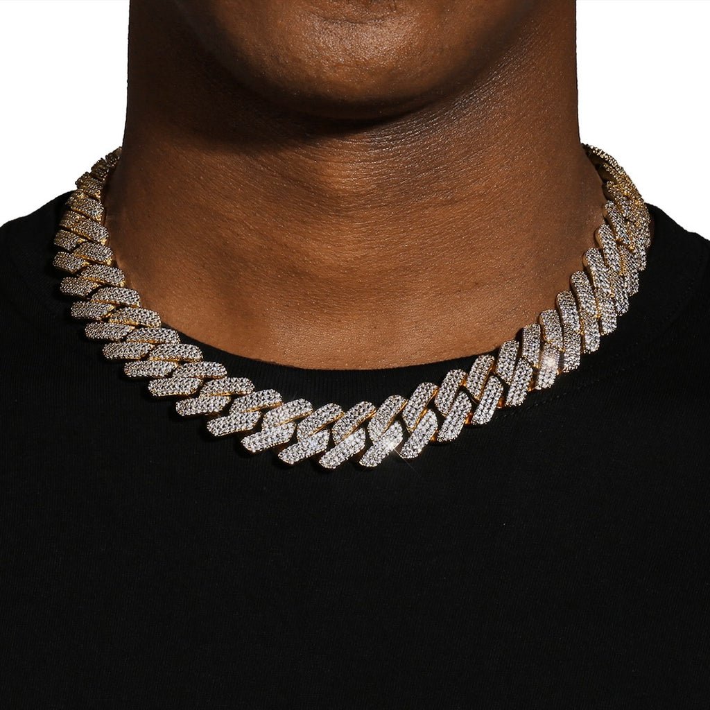 TYLAS - Chaîne Cubaine 2cm - Or - Maison Brillance