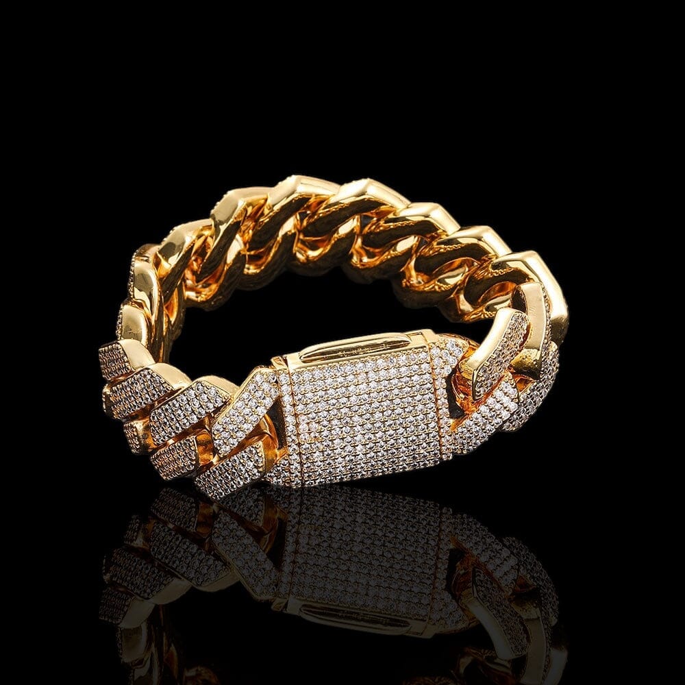 TYLAS - Chaîne Cubaine 2cm - Or - Maison Brillance