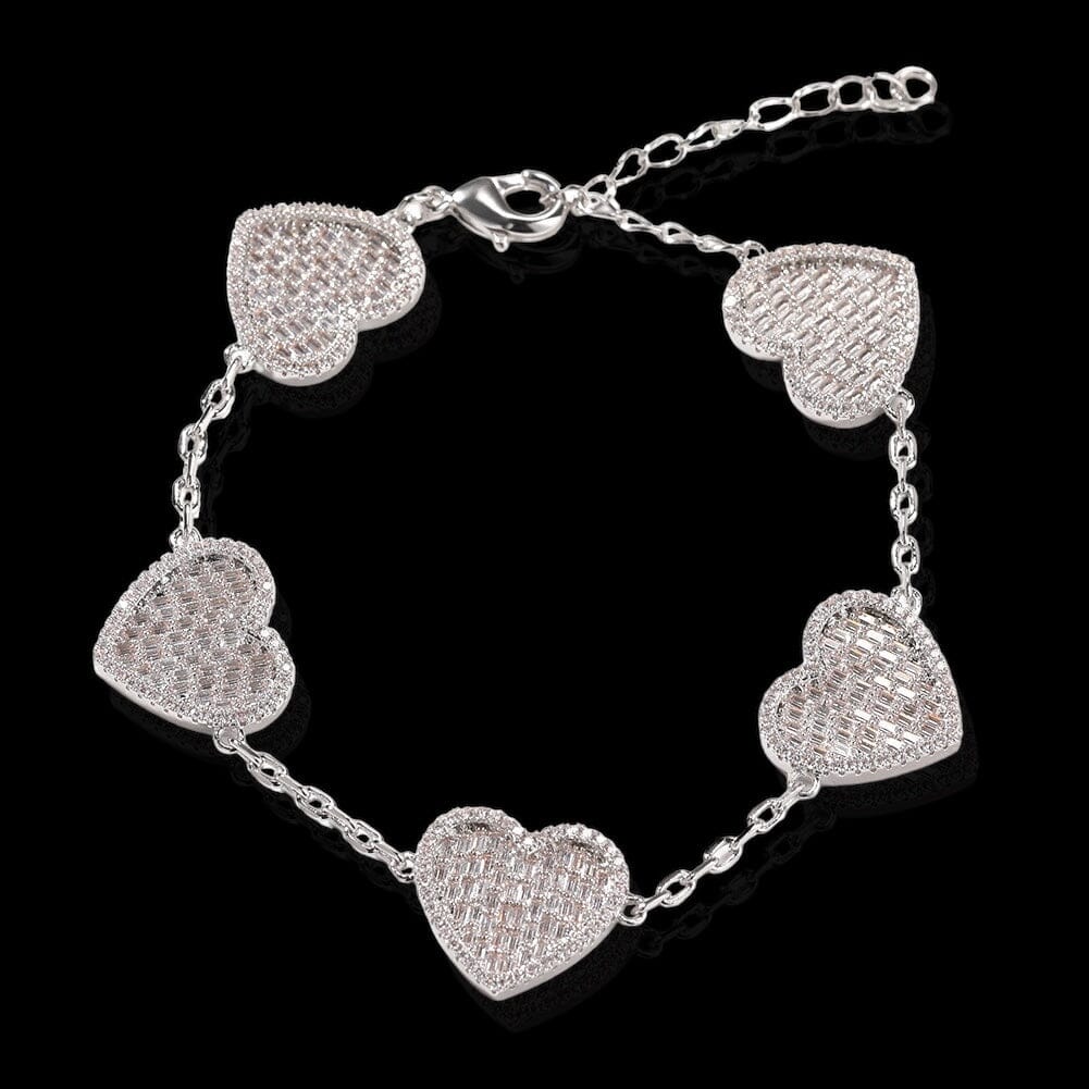 TYNOS - Bracelet Coeur - Or blanc - Maison Brillance