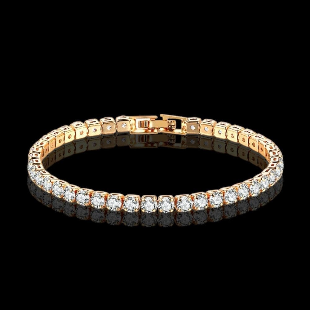 DROXY - Chaîne + Bracelet de Tennis 3 à 5mm - Or