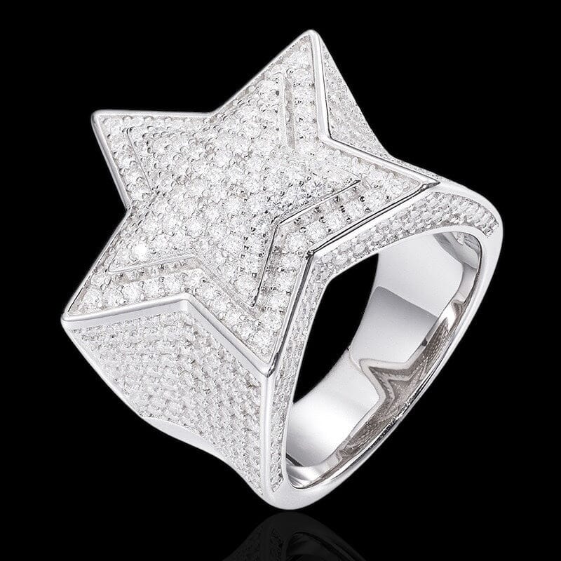 YROSA - Bague Étoile - Moissanite VVS1 Argent 925 - Maison Brillance