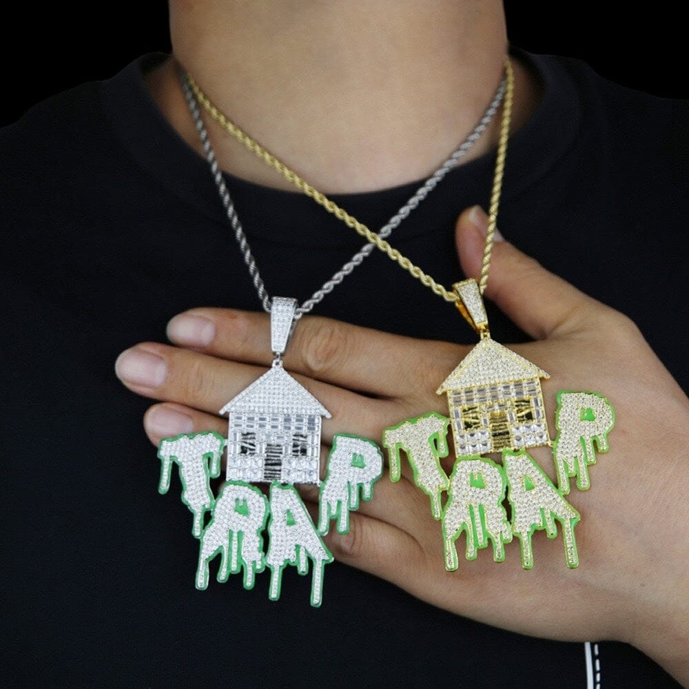 ZORLY - Chaîne torsadée avec pendentif "TRAP" - Or - Maison Brillance