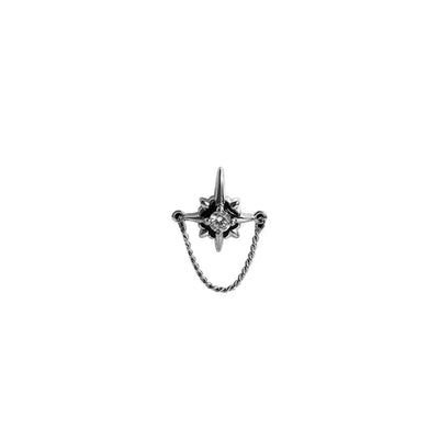 DARK SERPENT – Boucles d’oreilles Chaîne 12 mm en Argent 999