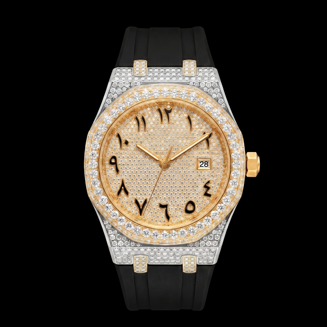 CRISTAL ARABICA - Montre Automatique Moissanite VVS1