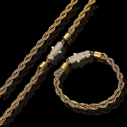 FALIS - Chaîne Rope 6mm  - Acier inoxydable