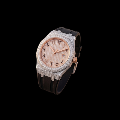 CRISTAL ARABICA - Montre Automatique Moissanite VVS1