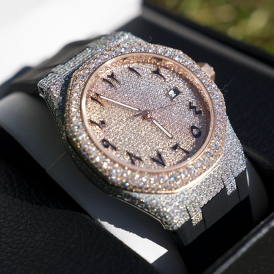 CRISTAL ARABICA - Montre Automatique Moissanite VVS1