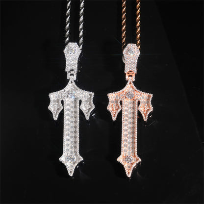 ZARLAS - Pendentif "T" Moissanite VVS1 - Argent 925