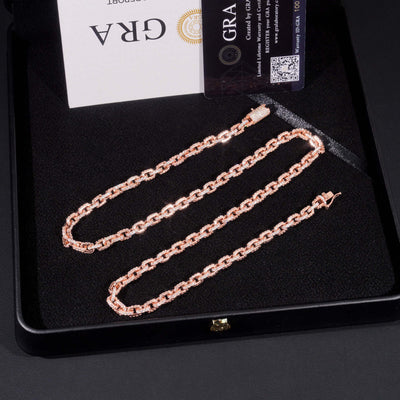 CHENI - Collier Chaîne Fine 5 mm Moissanite VVS1 - Argent 925