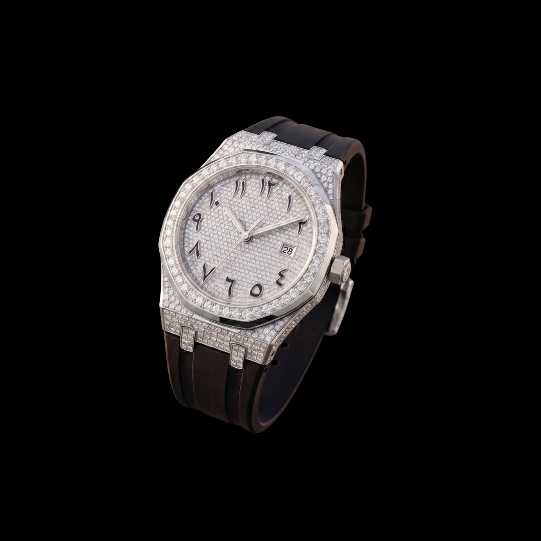 CRISTAL ARABICA - Montre Automatique Moissanite VVS1