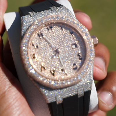 CRISTAL ARABICA - Montre Automatique Moissanite VVS1