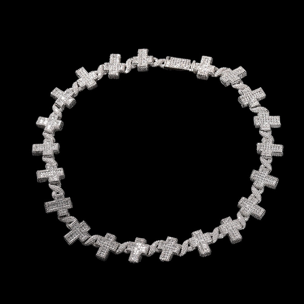 Leoxo - white gold plated bracelet/necklace